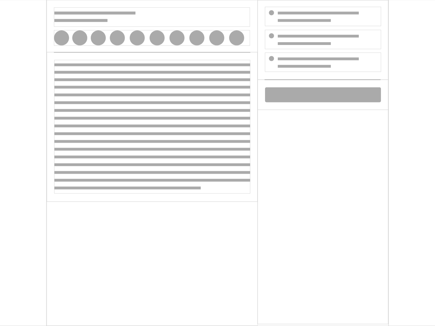 Page layed out using layout components